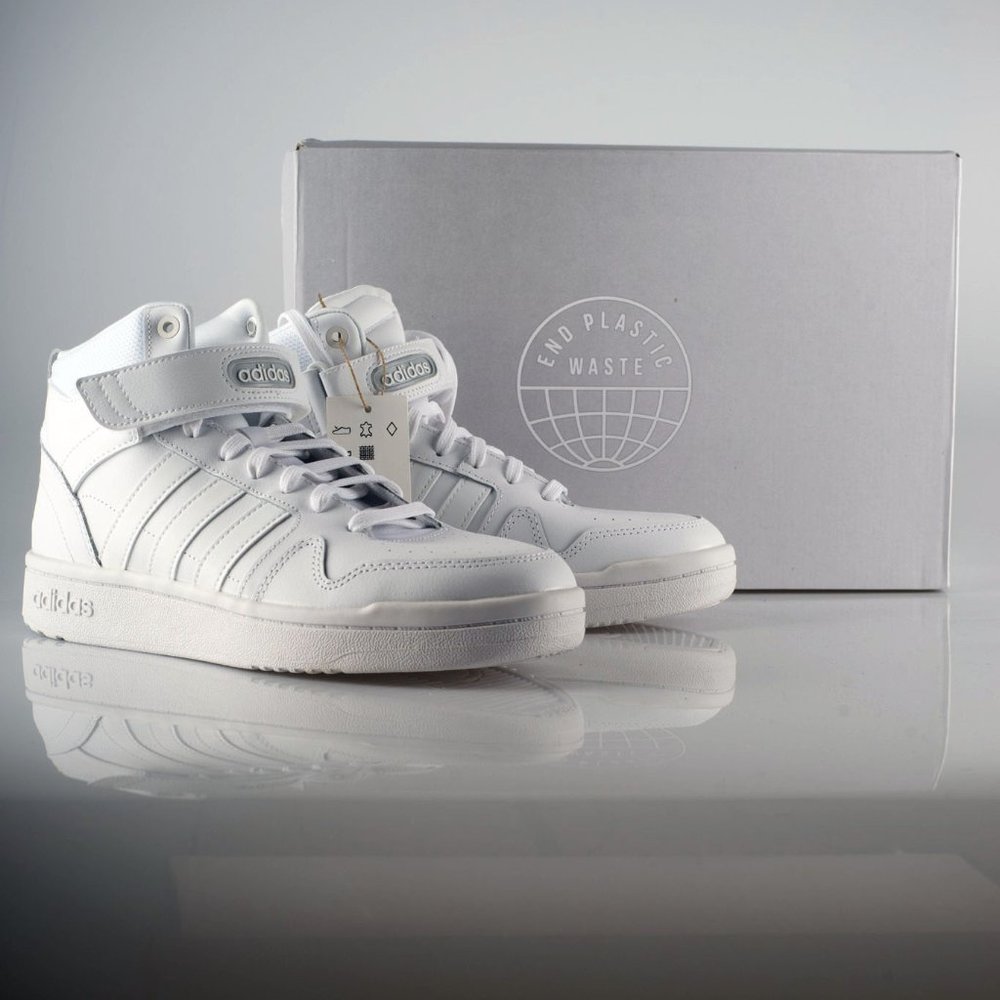 Adidas Womens Postmove Mid Basketball Shoe - Size 9 - Cloud White